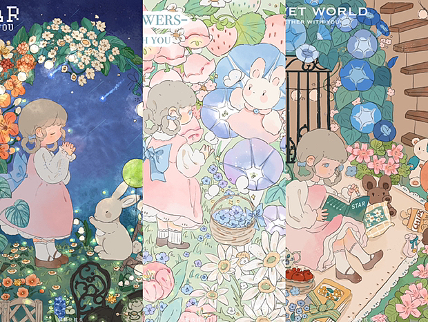 小莓的花园 系列儿童插画（图ZMzI3MDE3MTgw） - 儿童插画 - 站酷设计师陈忱忱原创素材 - 站酷ZCOOL