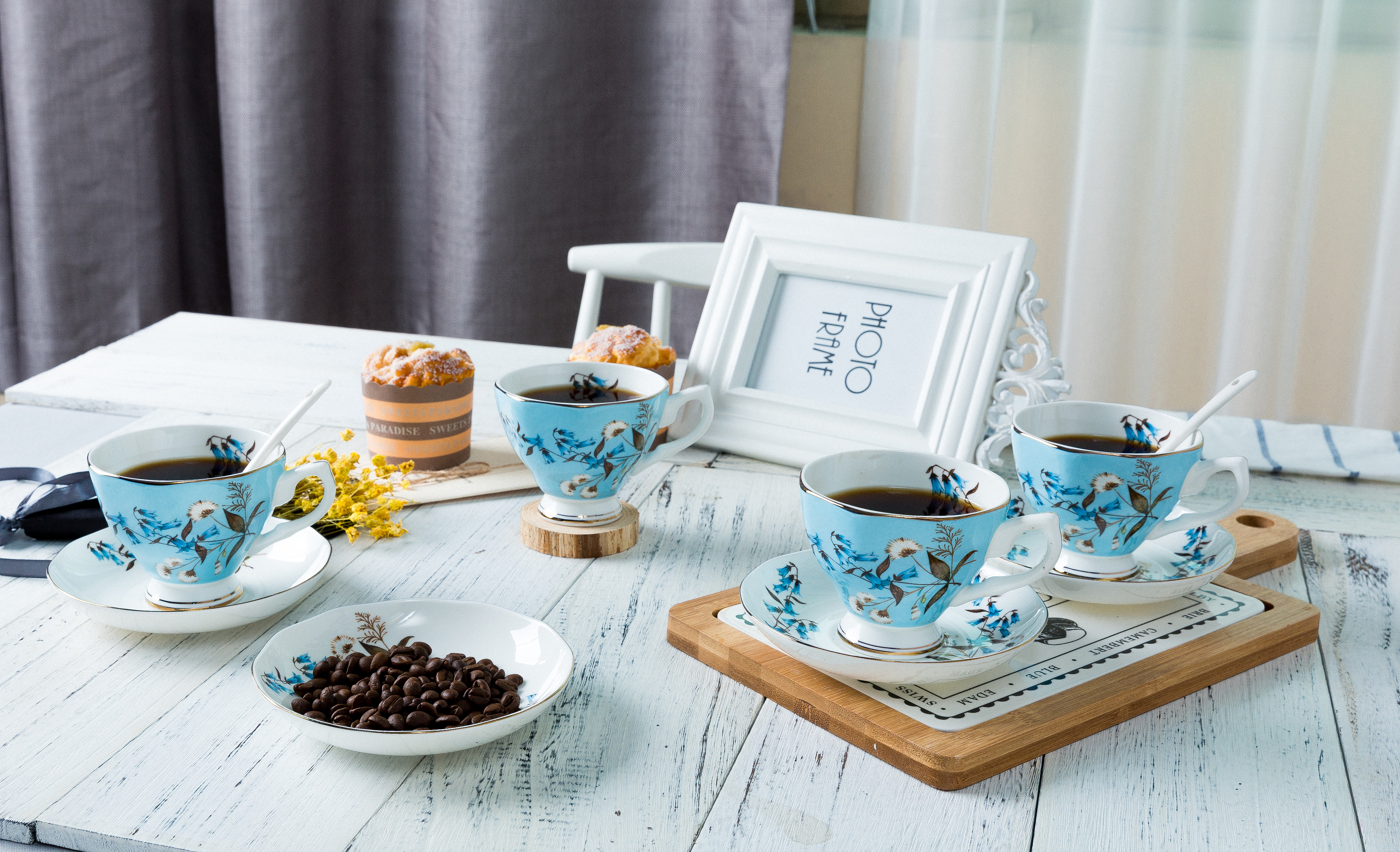 浪漫咖啡杯拍摄