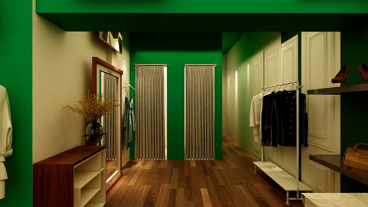 古典森林绿女装店