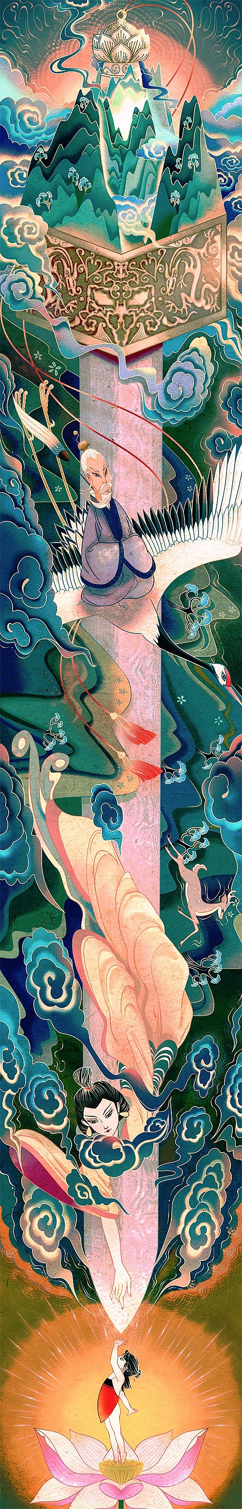 哪吒闹海主视觉（图ZMzEzMDc4NDgw） - 商业插画 - 站酷设计师非生日快乐原创素材 - 站酷ZCOOL