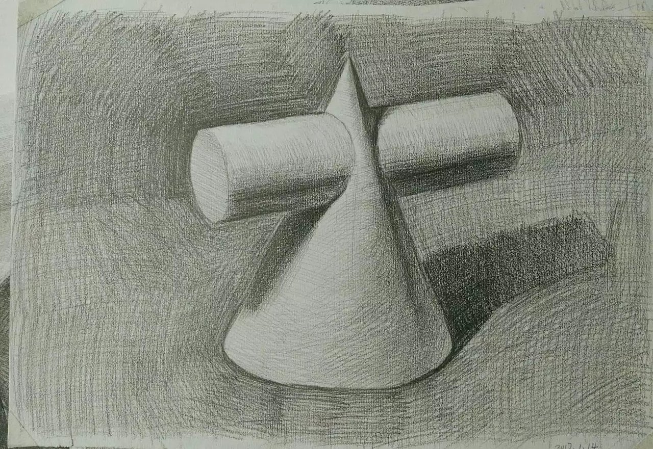 素描初学者10天的进度!