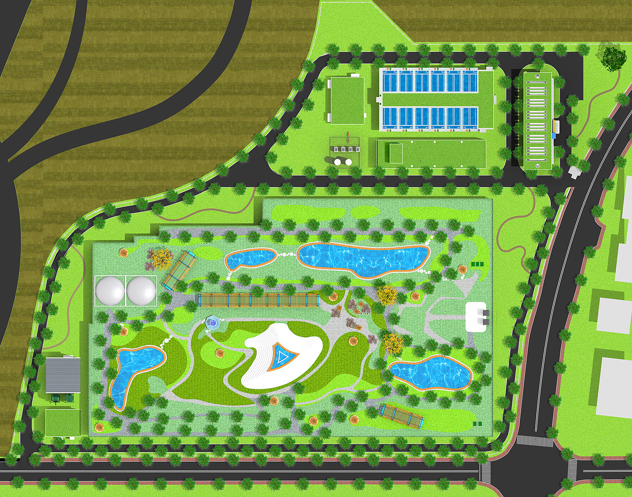 净水厂效果图（图ZMTc2NjM5MDky） - 建筑/空间 - 站酷设计师洋洋张原创素材 - 站酷ZCOOL