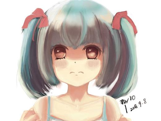 生气的女孩