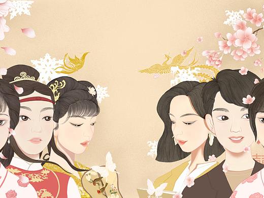 寶黛釵前世今生（個人主頁-ZNjA2NTY2NDg=） - 商業(yè)插畫 - 站酷設(shè)計師Nijin不是ninja原創(chuàng)素材 - 站酷ZCOOL