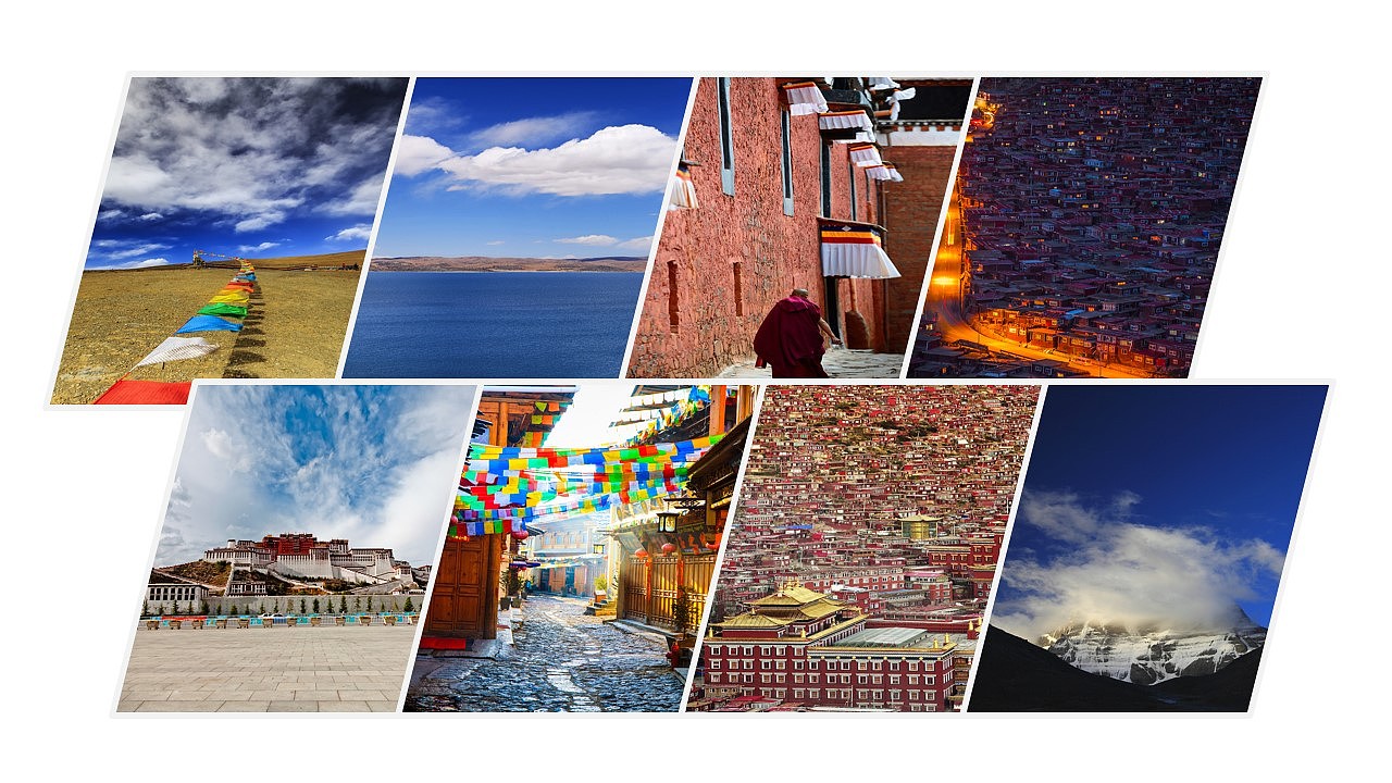 魅力拉萨印象布达拉宫旅行攻略西藏旅游风土人情介绍PPT模版