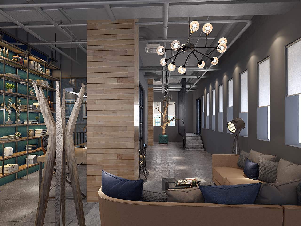 工厂风西餐 咖啡厅