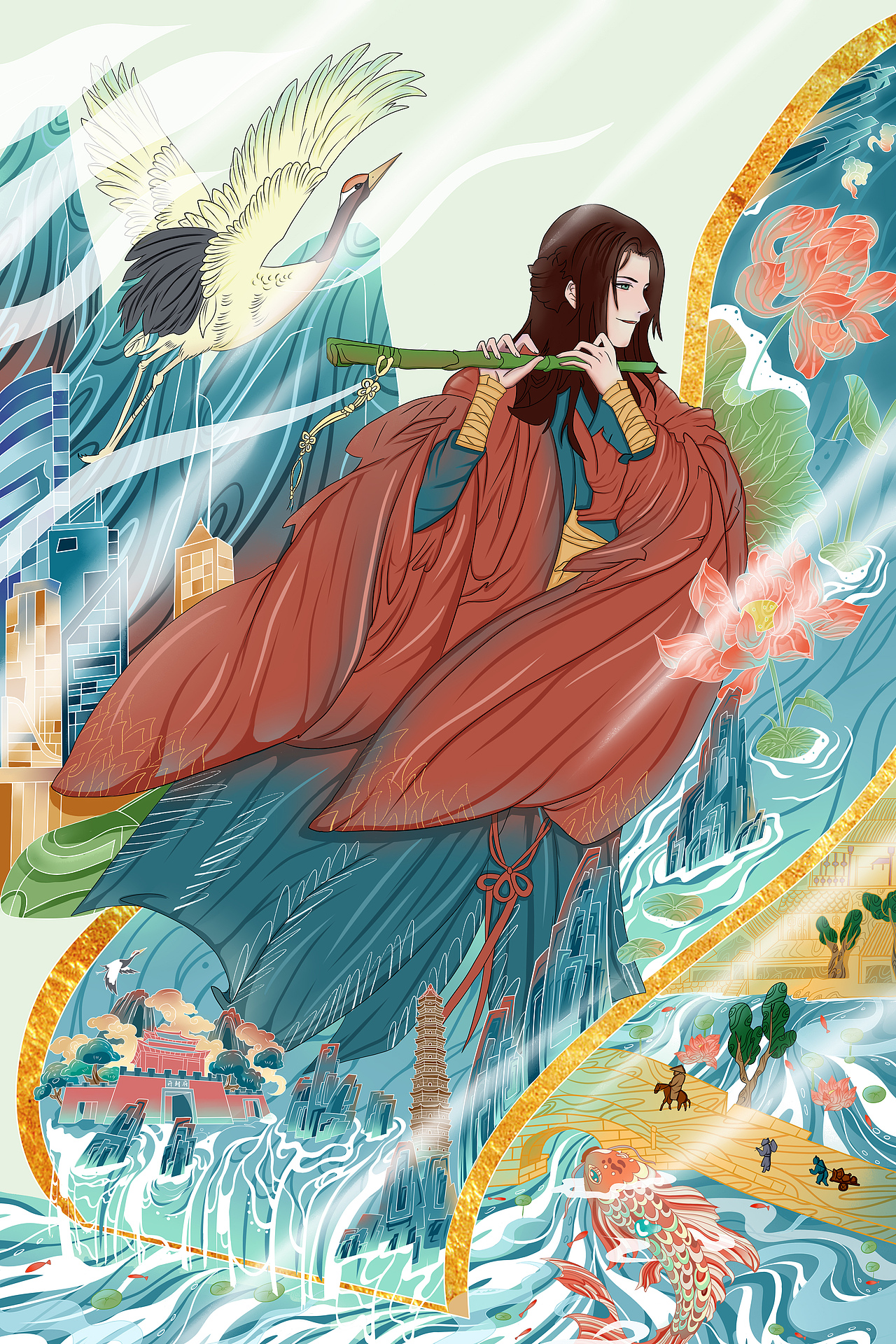 梦回大宋原创海报插画