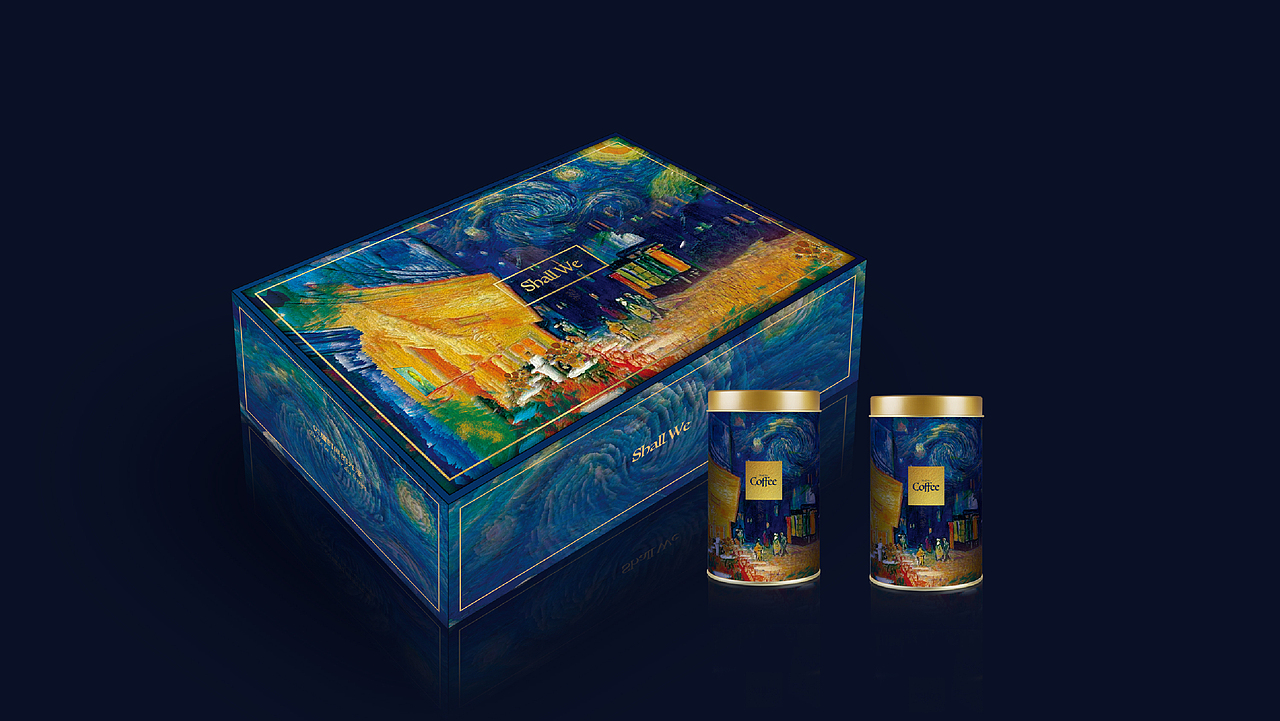 咖啡礼盒——礼盒包装设计（梵高）（图ZMTg3NjE3ODMy） - 包装 - 站酷设计师EVER品牌设计原创素材 - 站酷ZCOOL