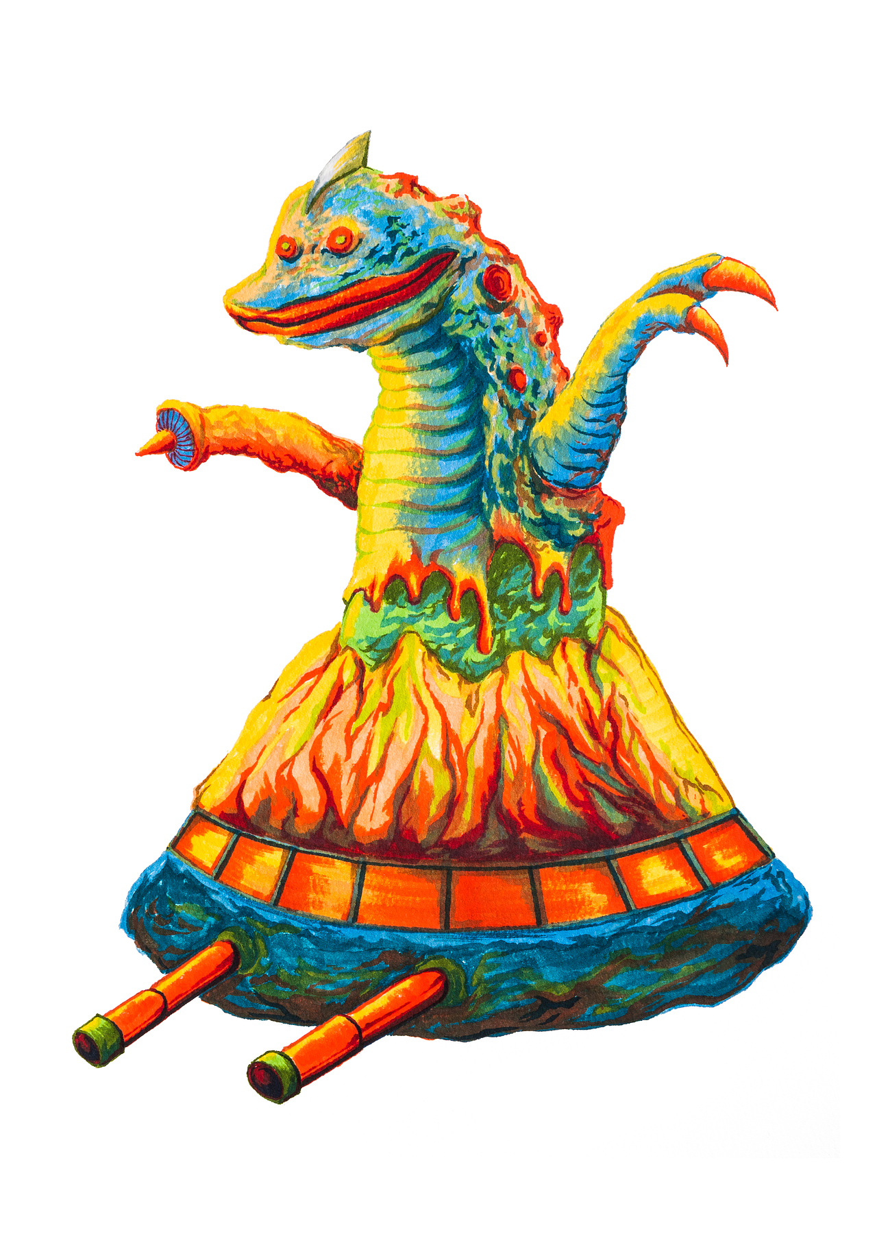 怪兽侵略计划昭和画报风格怪兽