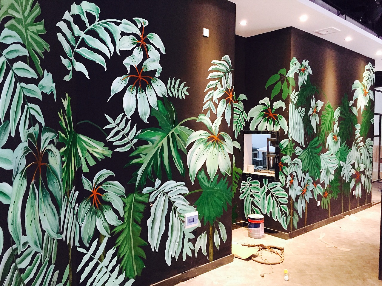 植物 墙绘