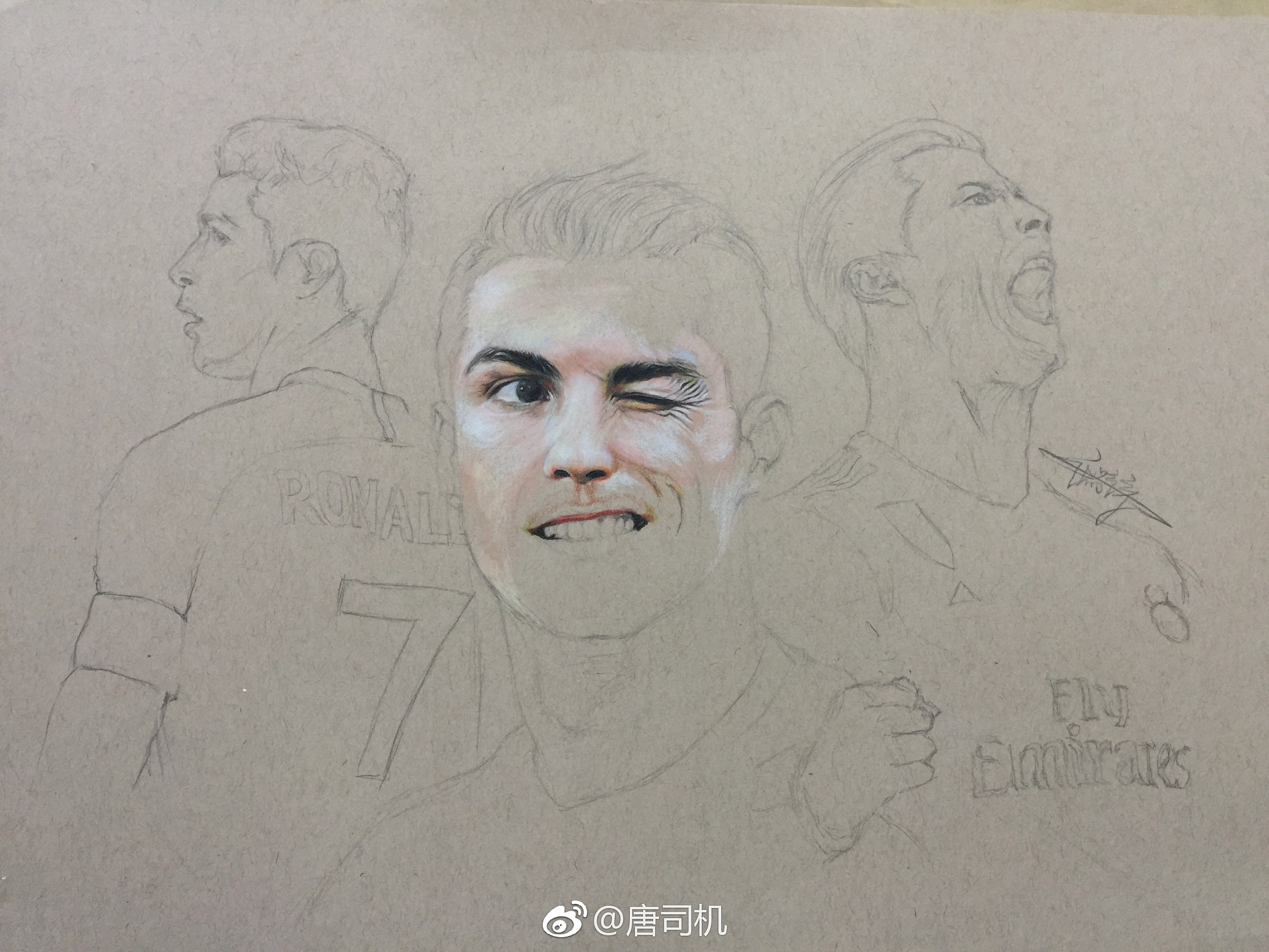 手绘人物《c罗》