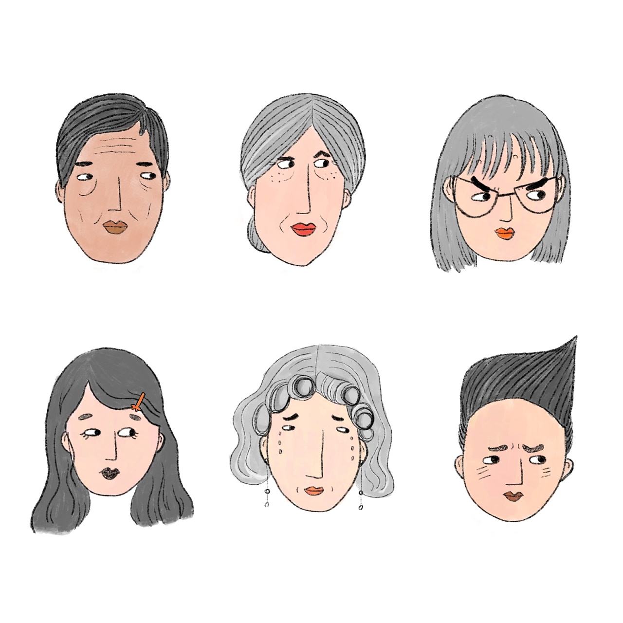 插画角色表情设定练习