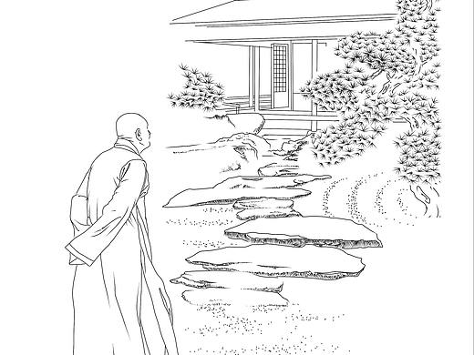 《徒然草》书籍插画设计