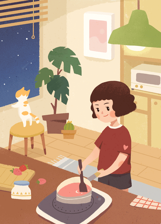 【插画日记】草莓酱