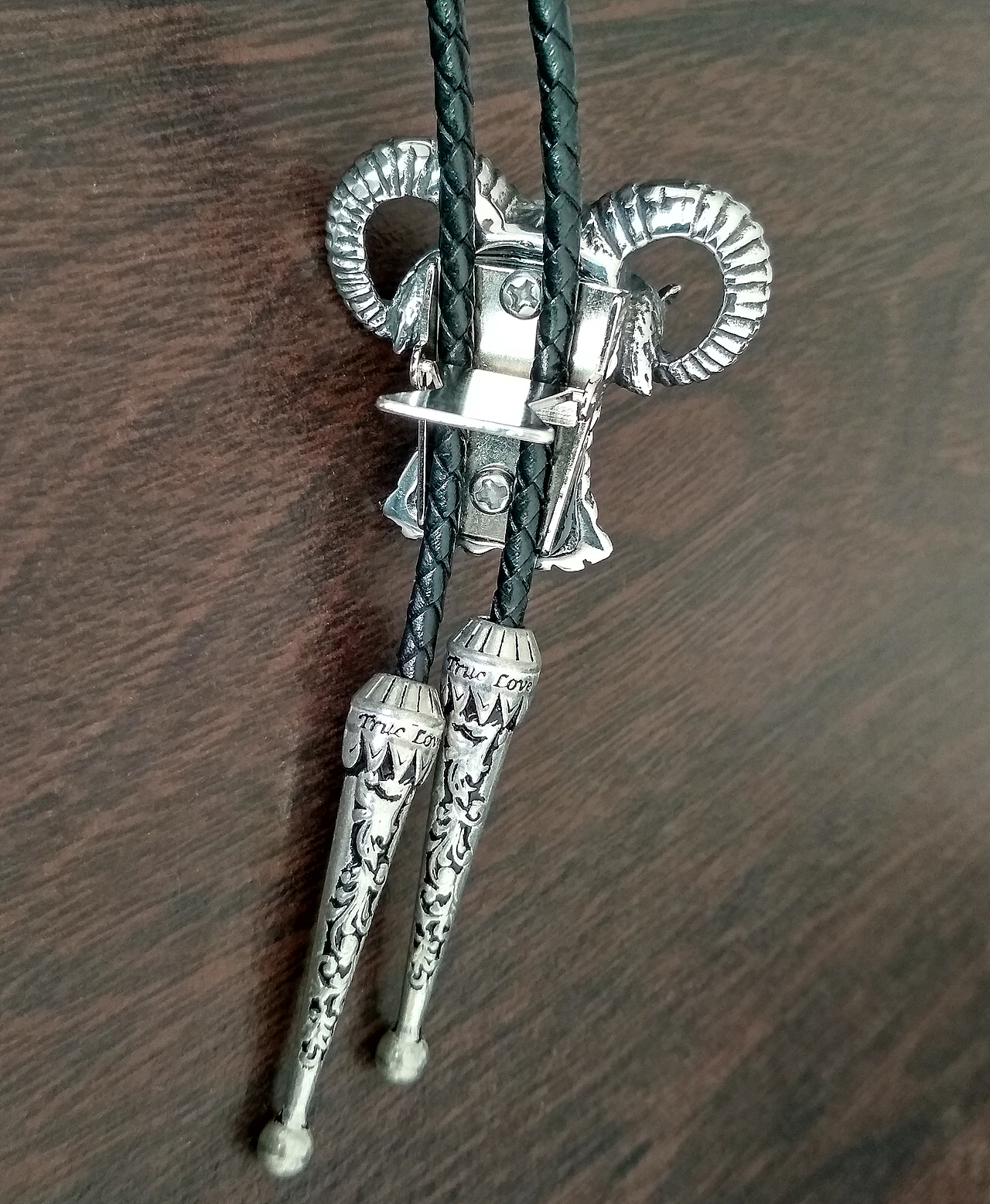 北美山羊头领饰男士波洛领带可调节bolo tie领头羊生肖