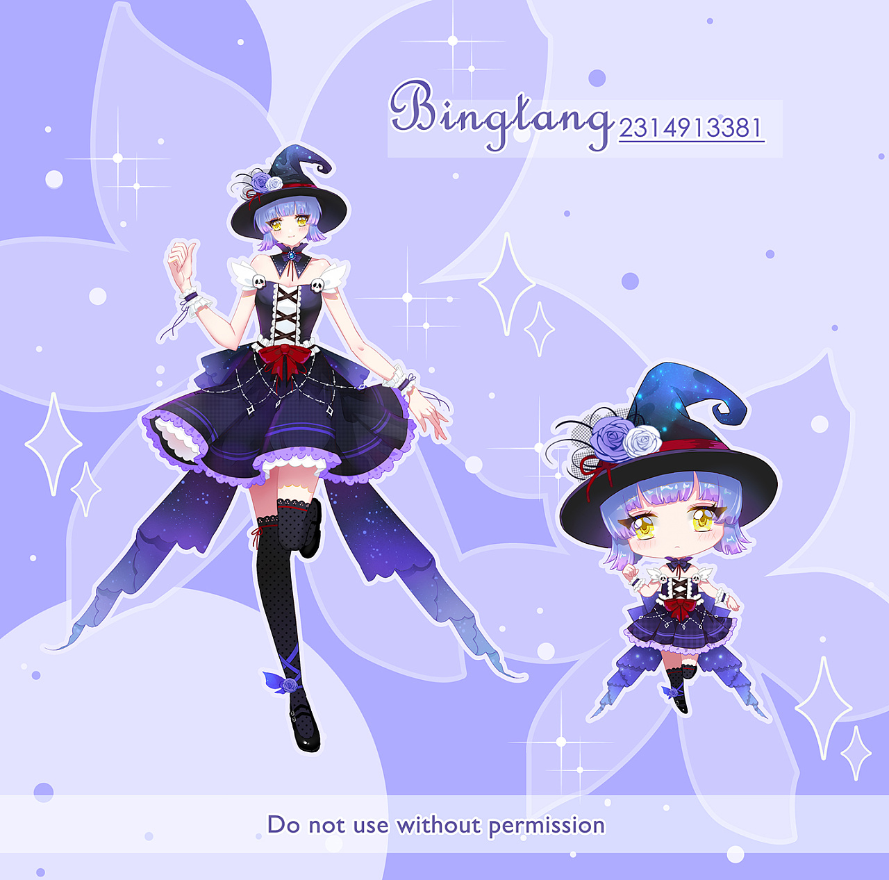 万圣节女巫立绘和q版【附q版绘画视频】