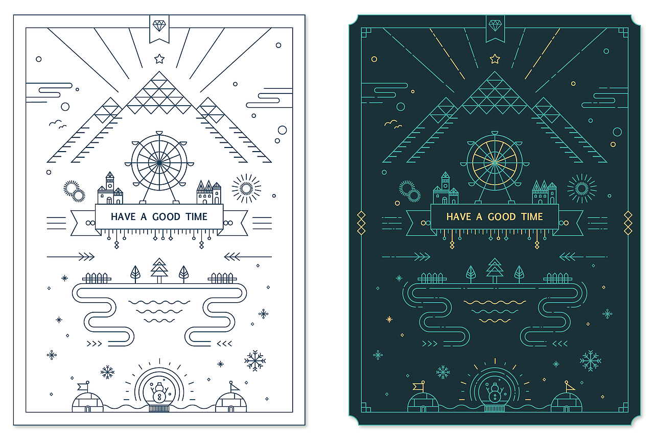 线条、几何图形练习（图ZMTE1MTIzMTQ4） - 其他UI - 站酷设计师Huan00原创素材 - 站酷ZCOOL