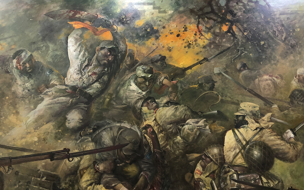 油画作品血战朱家岗