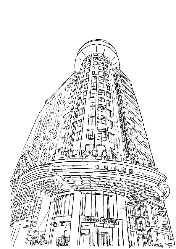 高楼大厦的画法 现代图片