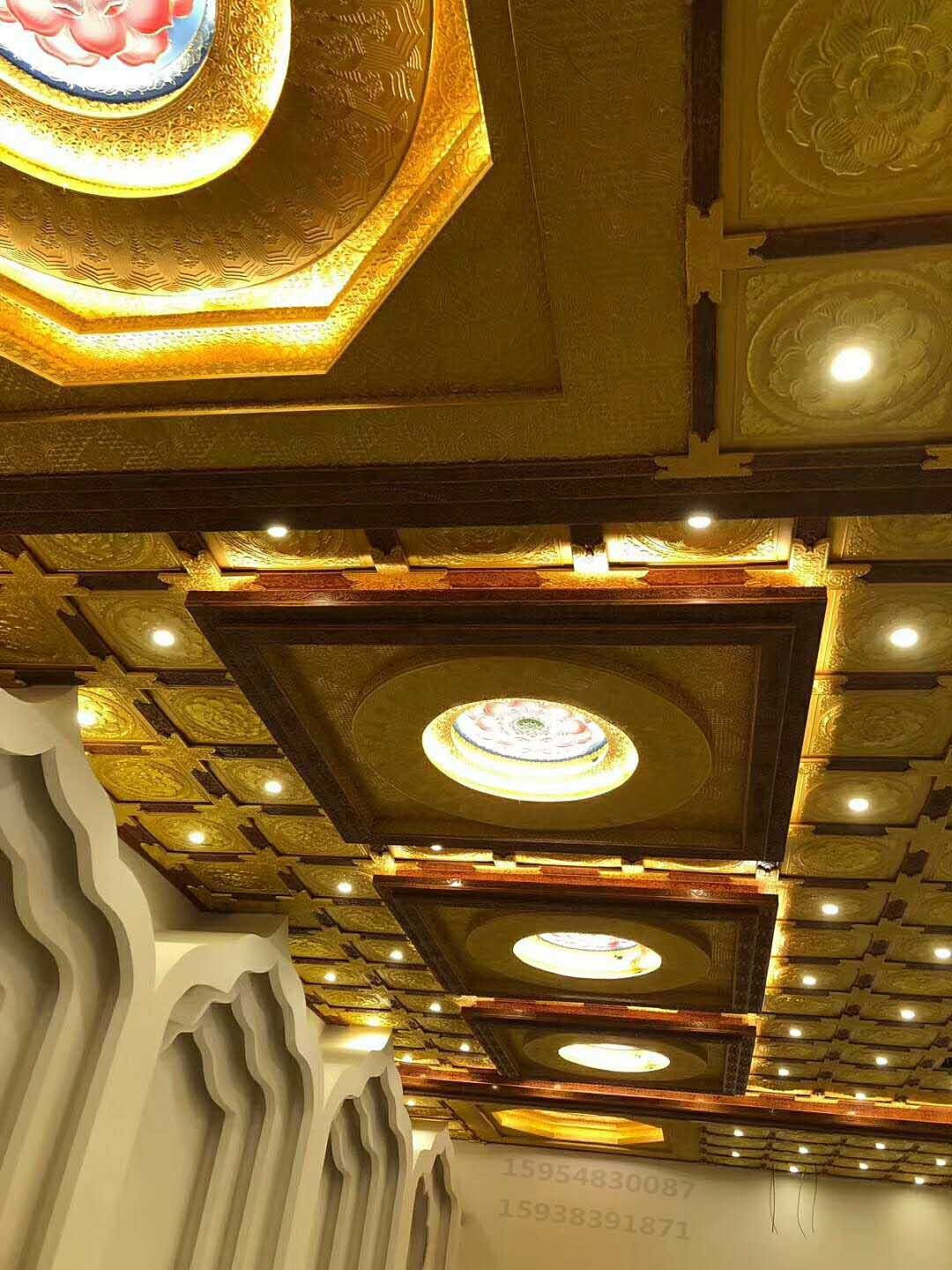 古建筑天花吊顶寺庙道观藻井吊顶手绘古建天花