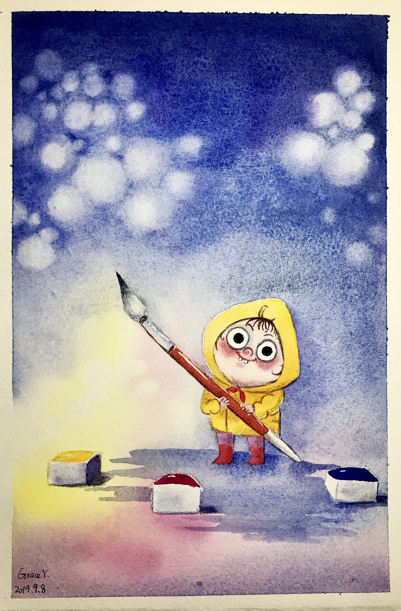 水彩儿插|插画|儿童插画|岚月_原创作品-站酷zcool