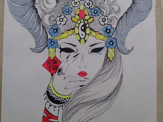 中国元素---十二生肖，羊（个人主页-ZMzQxNTgxMg==） - 商业插画 - 站酷设计师草木绘原创素材 - 站酷ZCOOL