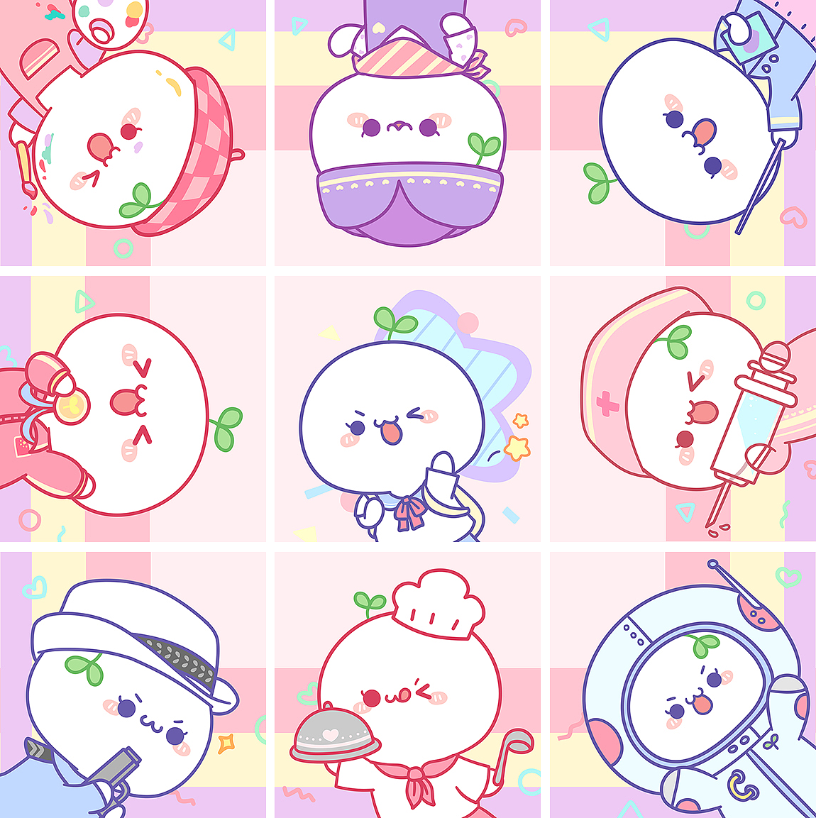 长草颜团子职业头像（图ZMTM5MzMzNzQ0） - 网络表情 - 站酷设计师旋转虾米原创素材 - 站酷ZCOOL