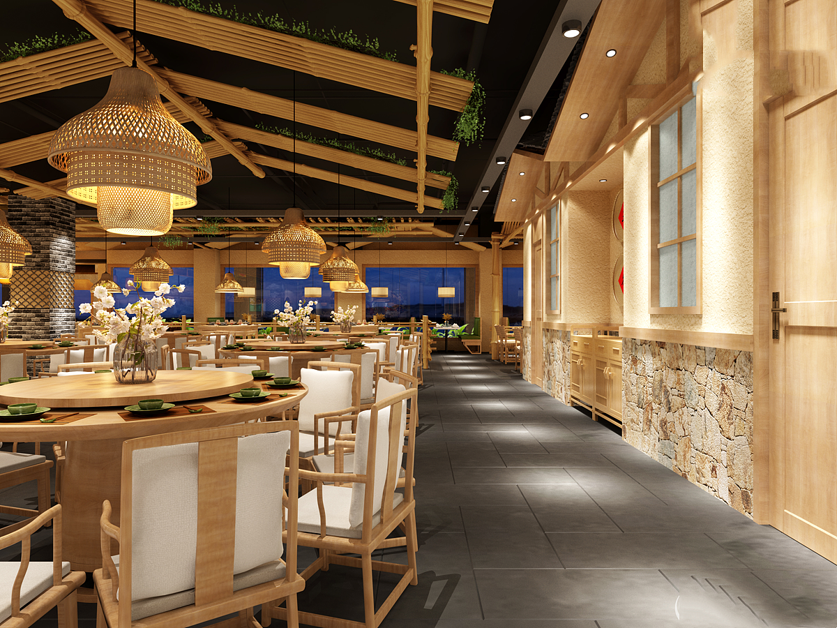 邻家小院餐厅装修设计|空间|酒店餐饮设计|zrzs1224 - 原创作品