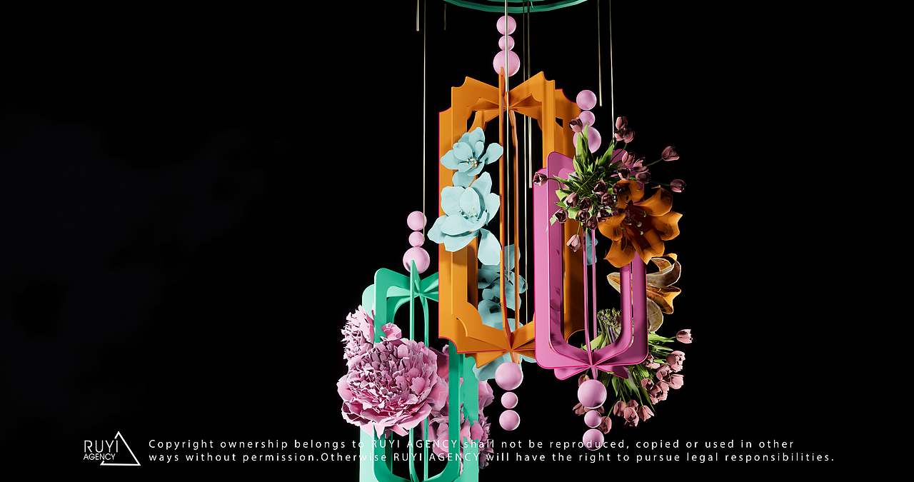 RUYI AGENCY EVENT·龙湖天街恣意春生美陈效果图（图ZMTYzNDk1NTY0） - 展陈设计 - 站酷设计师RUYIAGENCY原创素材 - 站酷ZCOOL