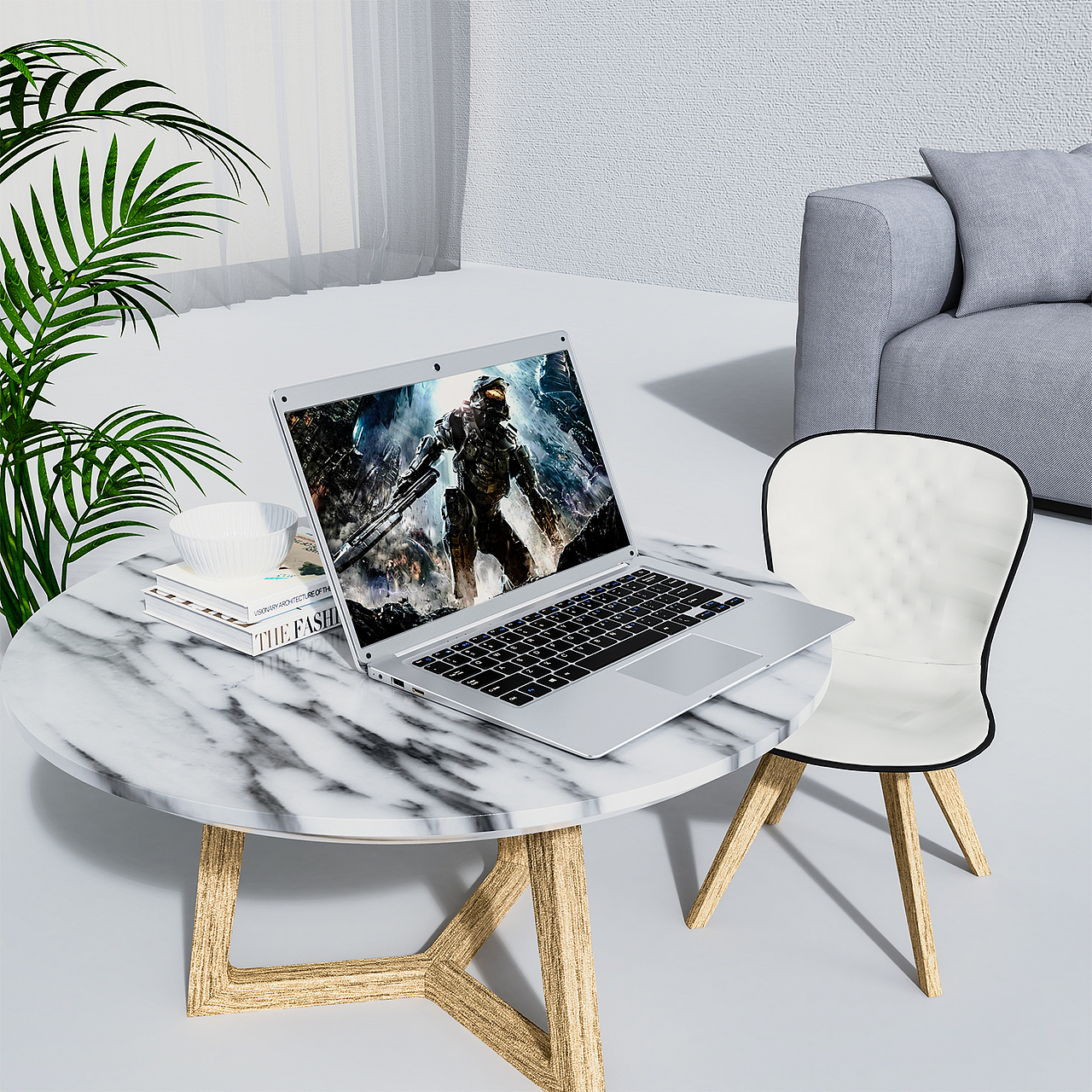 笔记本电脑场景图渲染