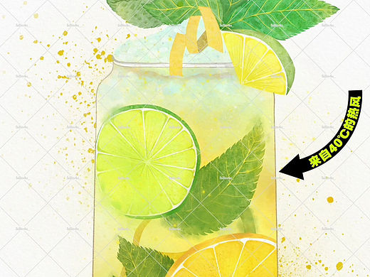 ipad手绘|柠檬手捣茶|夏日饮品