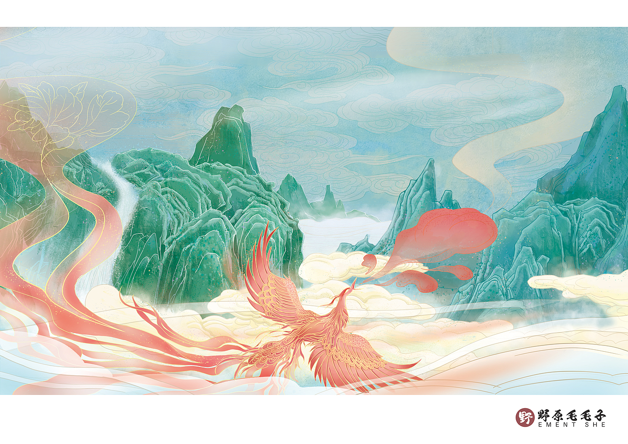 凤凰涅盘旧图占位创作搞起来