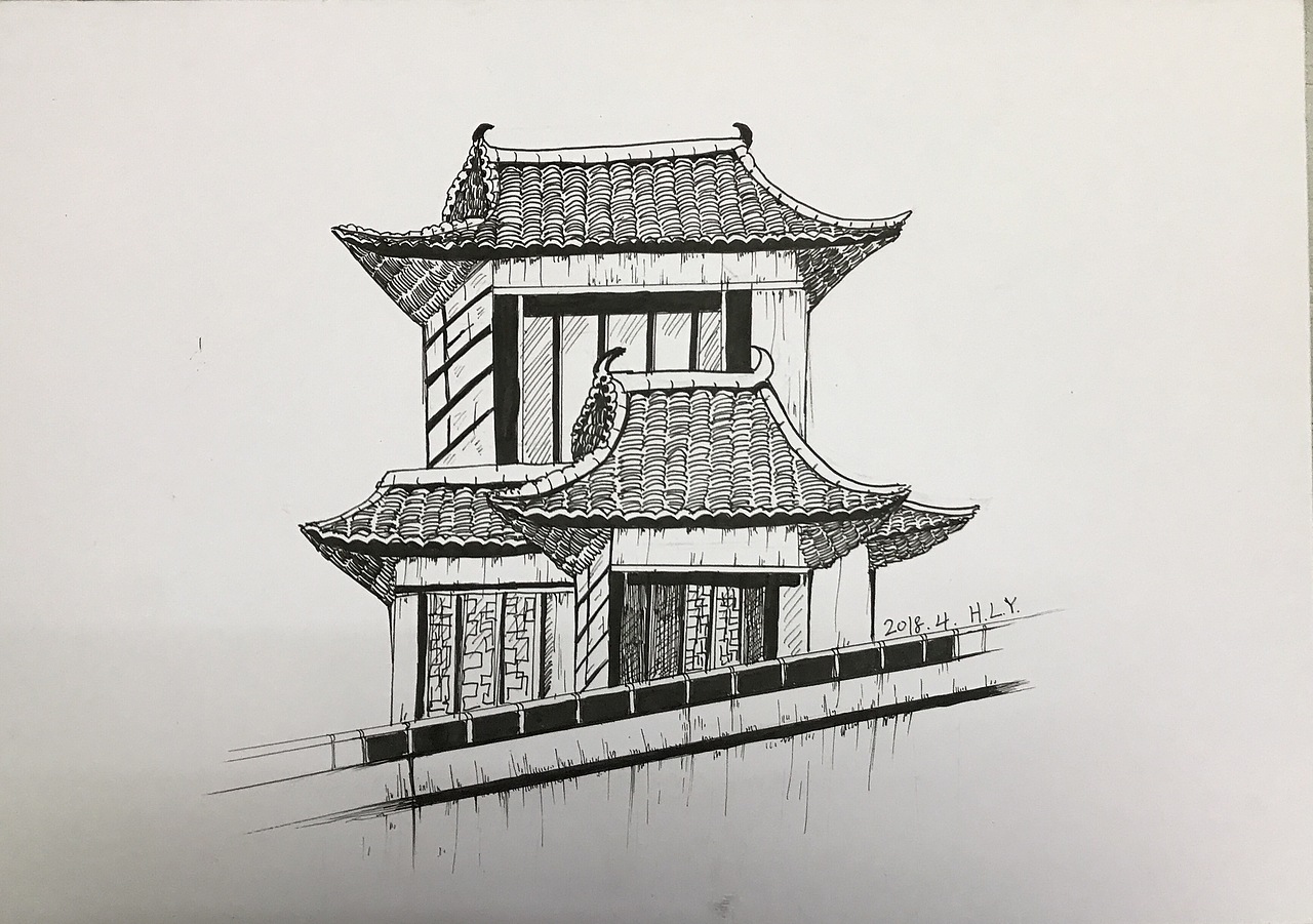 建筑速写作品