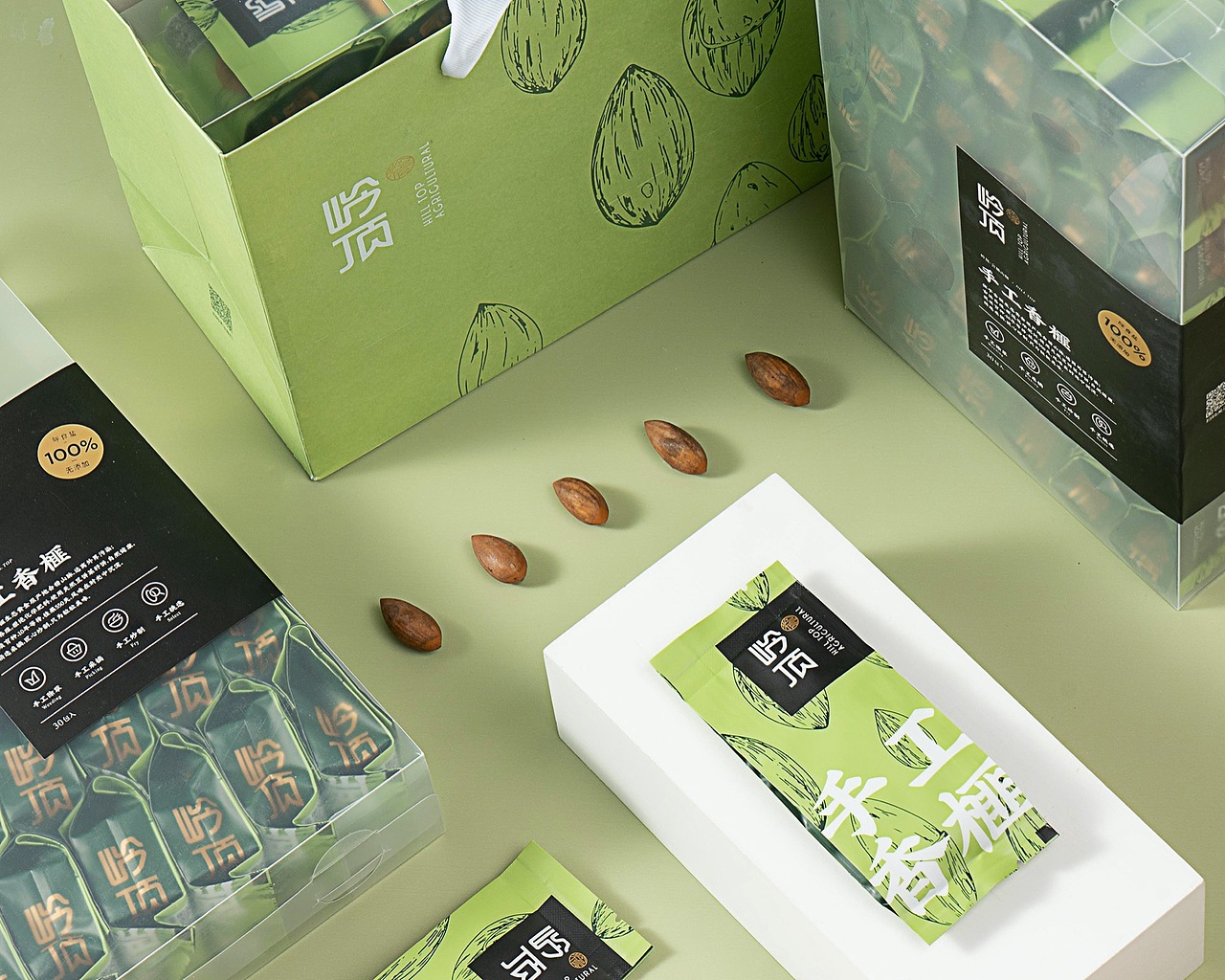 岭顶香榧 / 包装设计（图ZMjMxNzY3OTA0） - 包装 - 站酷设计师SFD银鱼设计原创素材 - 站酷ZCOOL