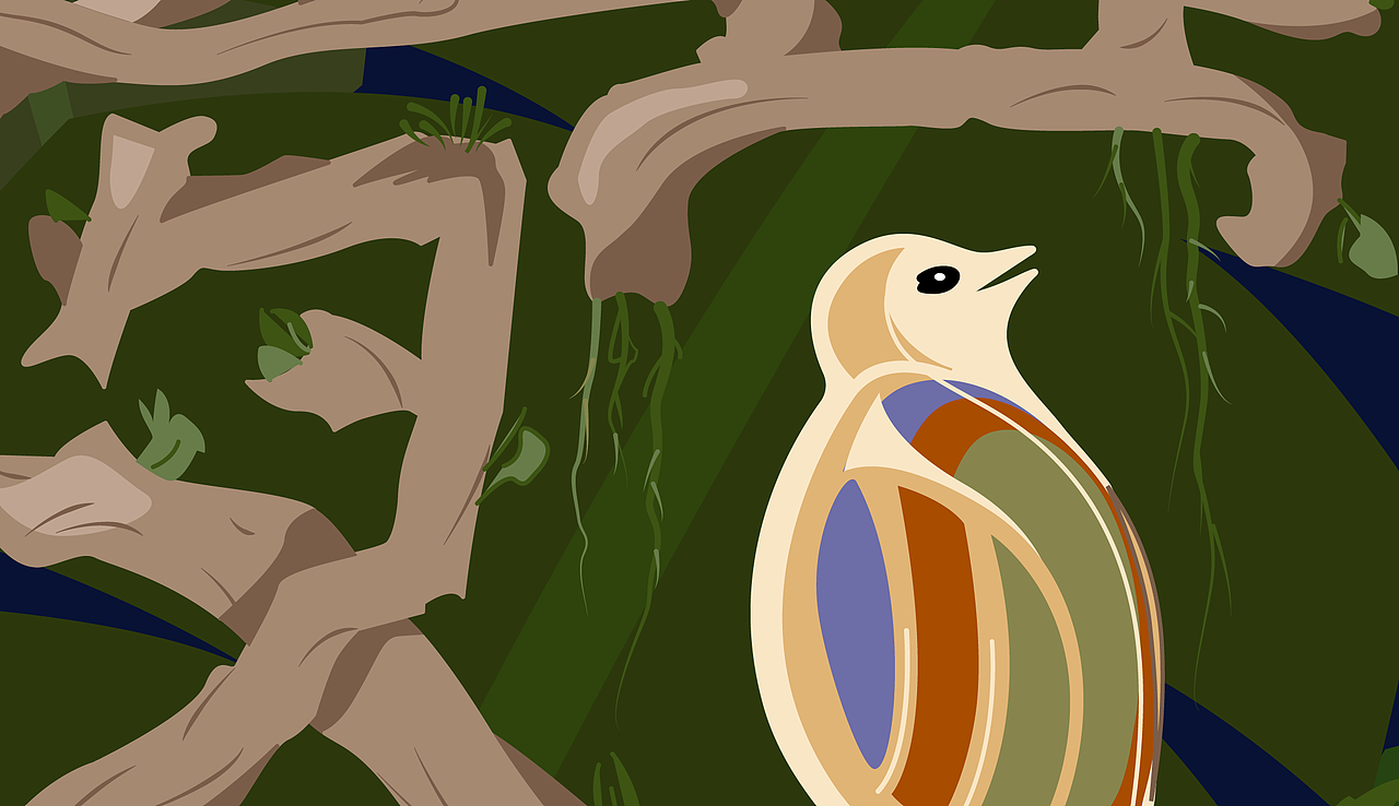 夜莺-字体加图形（图ZMTM1MDcyNjI4） - 艺术插画 - 站酷设计师sansageng原创素材 - 站酷ZCOOL