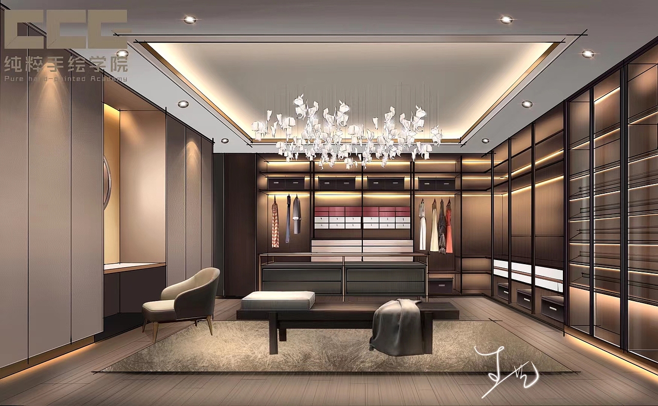 iPad手绘5分钟快速表现立面效果#全屋定制#绘画教程