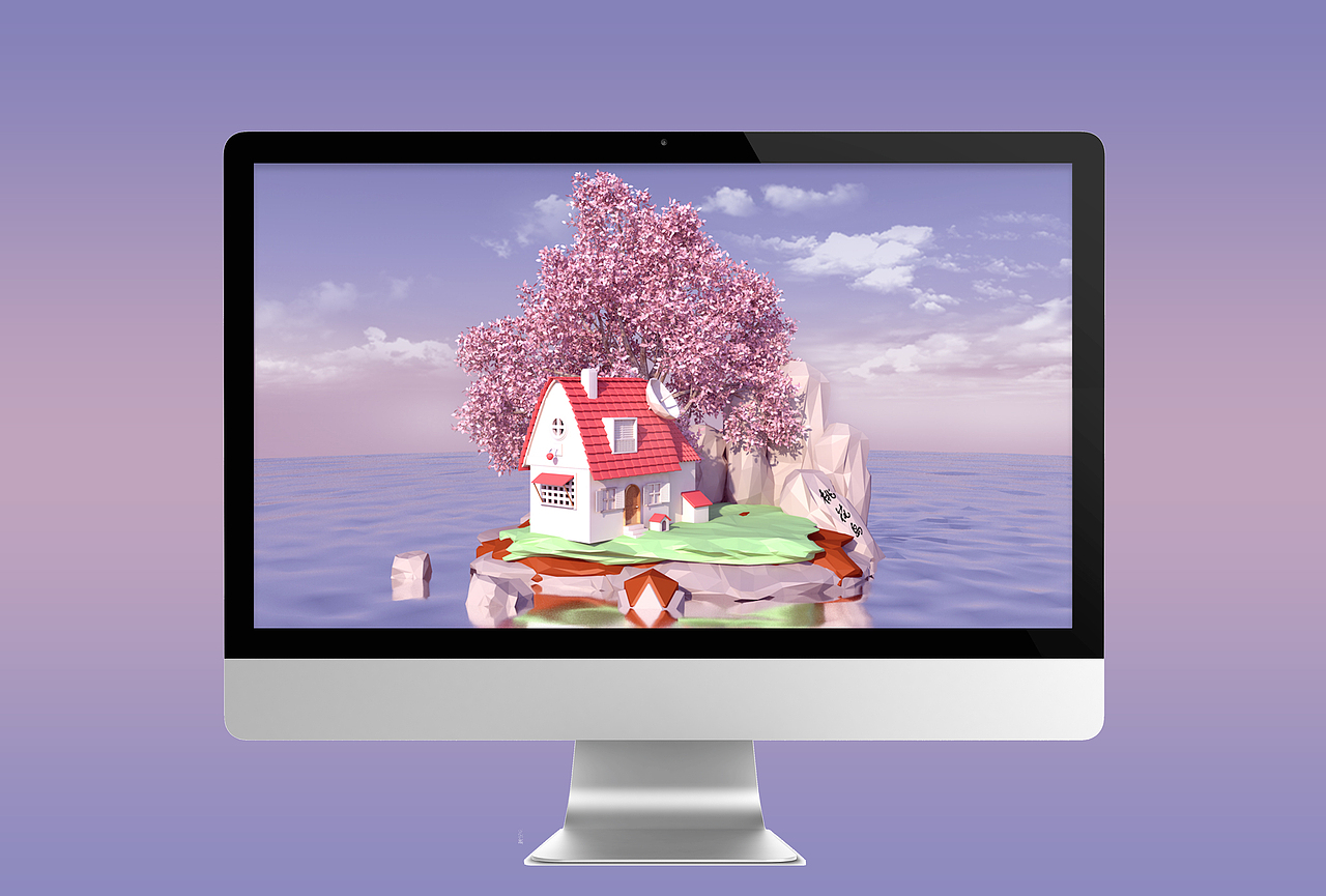 C4D桃花岛（图ZOTUxMTg2NzI=） - 场景 - 站酷设计师萧糖豆原创素材 - 站酷ZCOOL