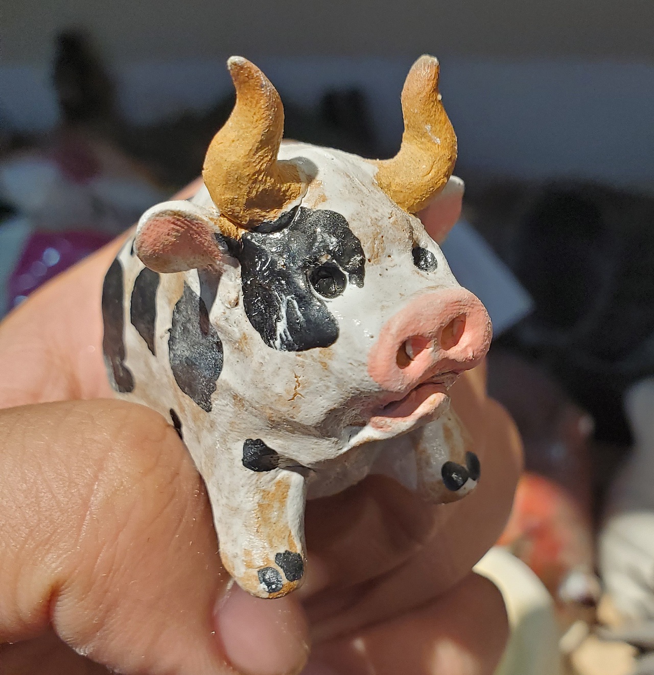 手捏陶艺茶宠小兽文房摆件塑新社潘小駑手作