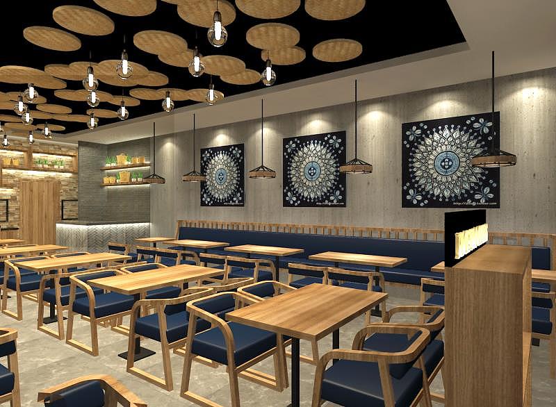 郑州格朗合云南过桥米线店装修效果图-宏钰堂装修公司