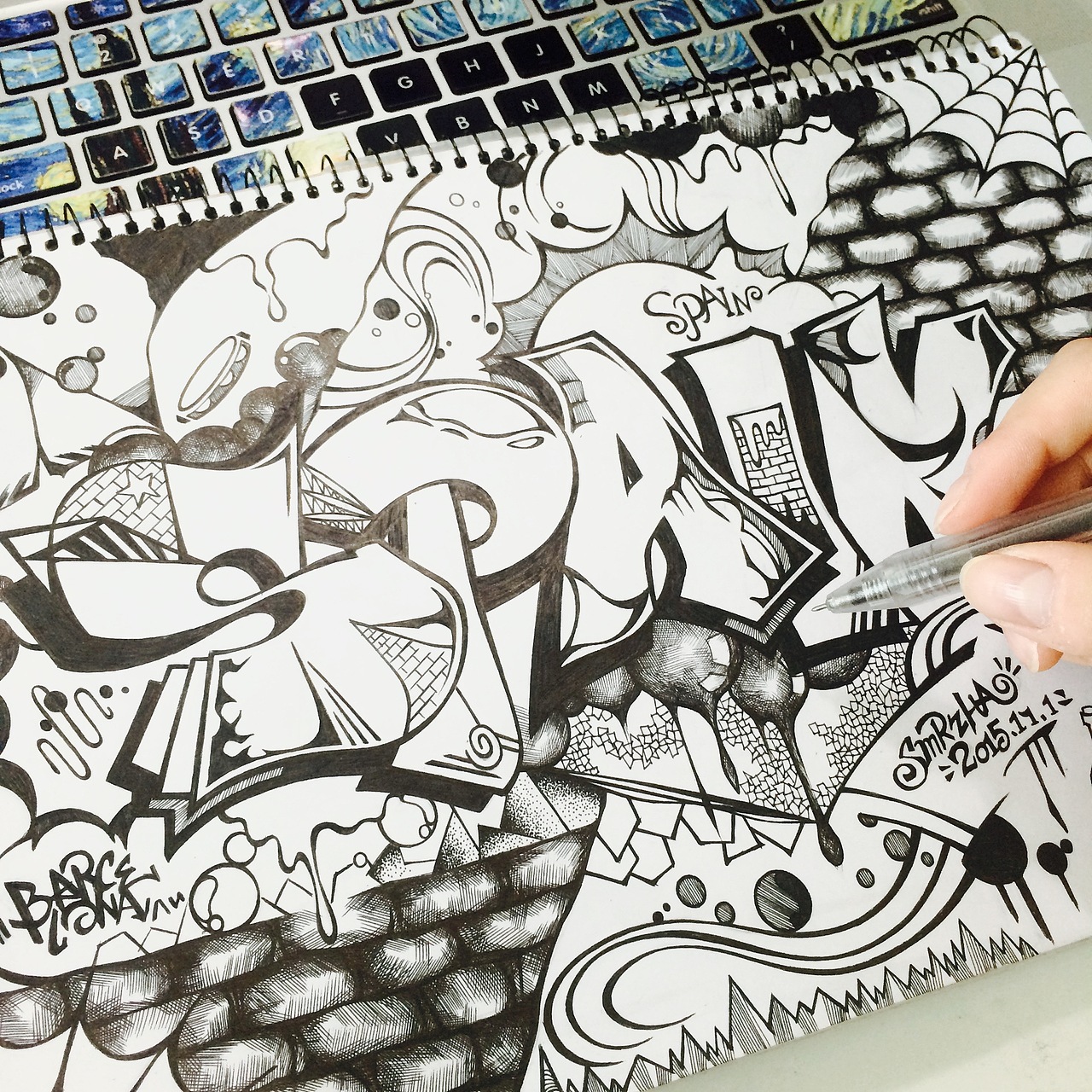 手绘字体流程-spain