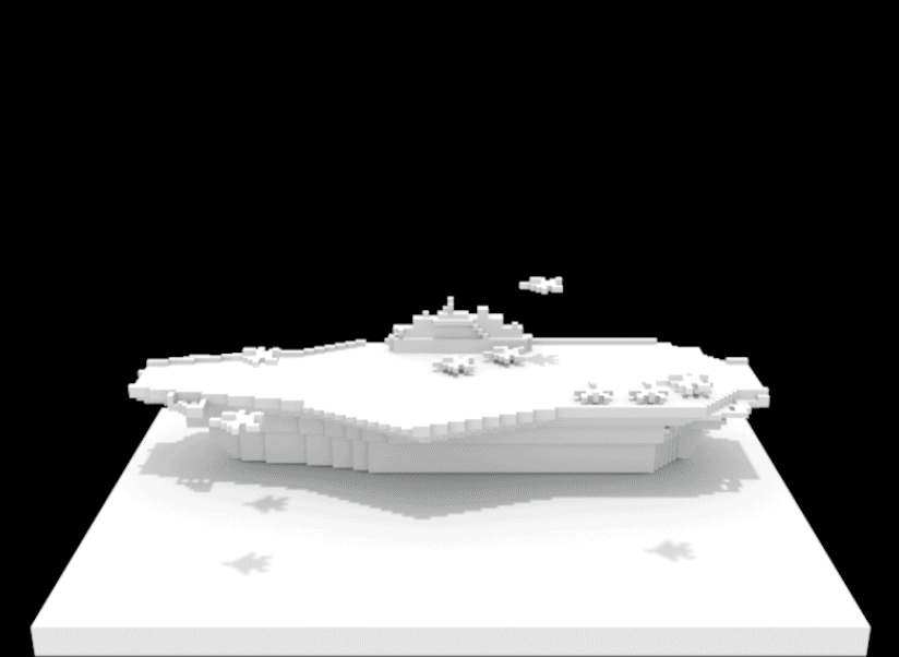 航空母舰像素格子