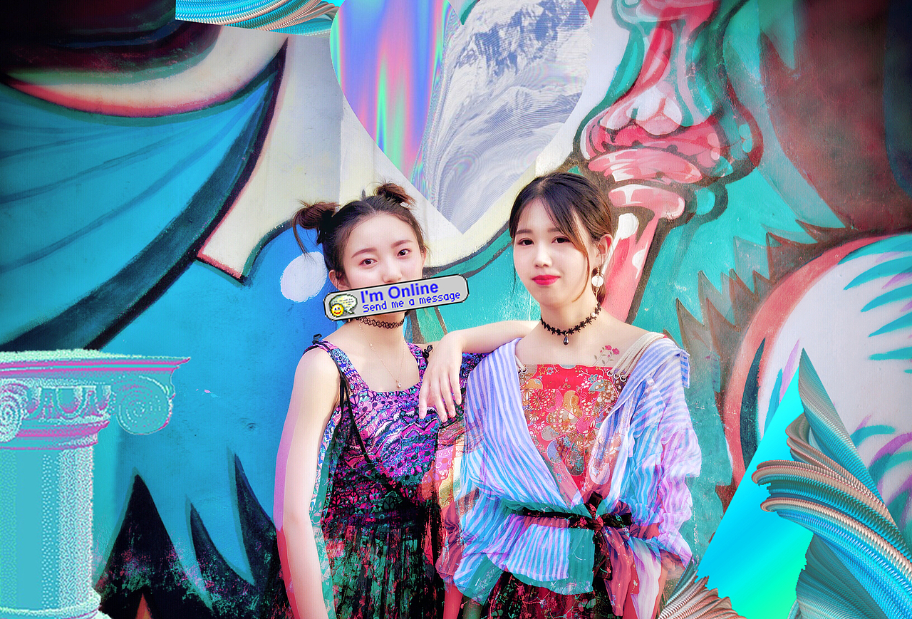 蒸汽波风－《×TIME 狂想症》（图ZOTc1Mjc4OTY=） - 人像摄影 - 站酷设计师蒜糖MOMO原创素材 - 站酷ZCOOL