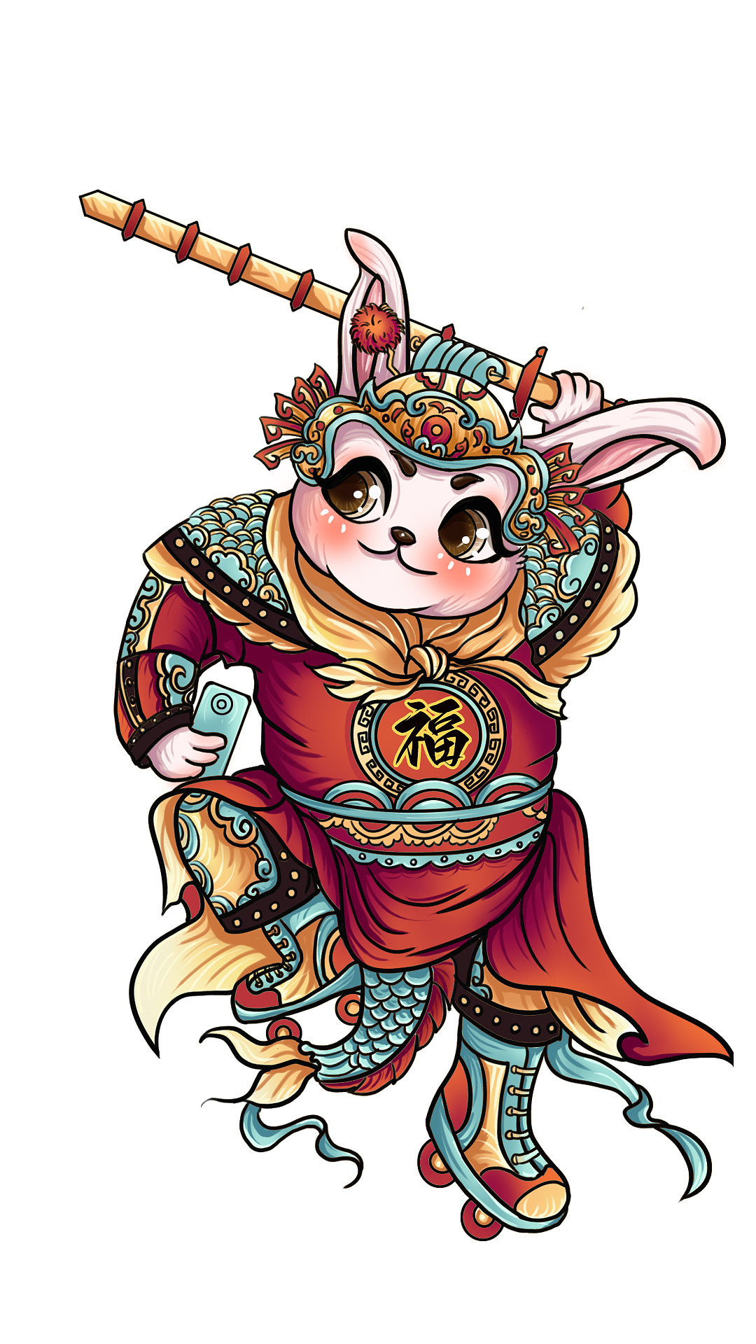 #WOW兔年贺岁国潮插画系列