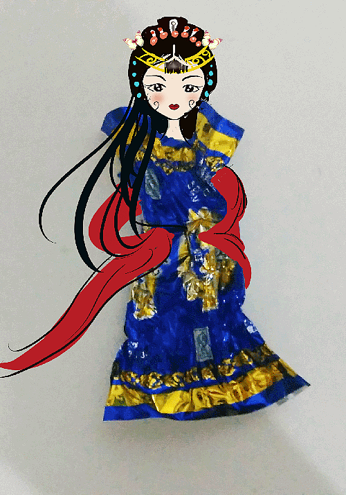 用糖纸画的小创意