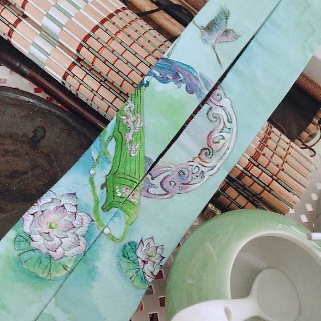 琴棋書畫系列國畫，發(fā)帶（圖ZOTU0NTYyMjQ=） - 繪畫 - 站酷設(shè)計(jì)師六藝工作室原創(chuàng)素材 - 站酷ZCOOL