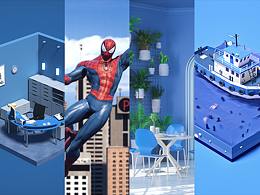 2020年3-4月C4D&OC渲染練習(xí) 