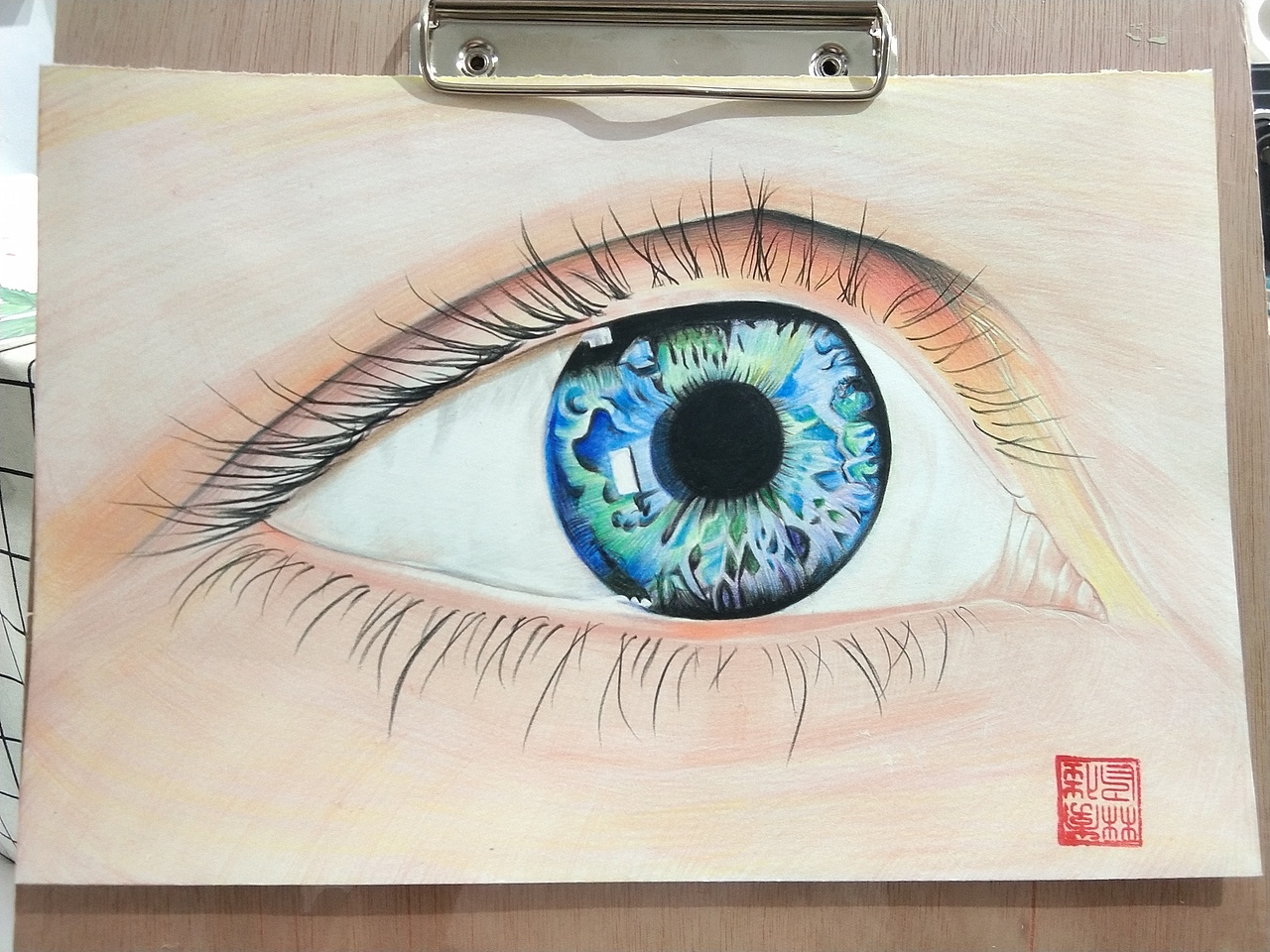 彩铅 眼睛