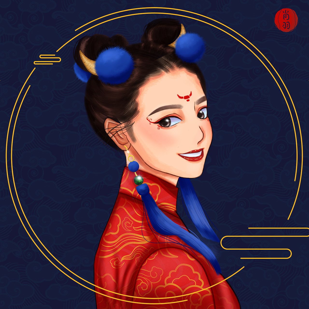 牛年少女头像第二弹猫咪系女生头像明星大侦探周边插画——mgq杂志