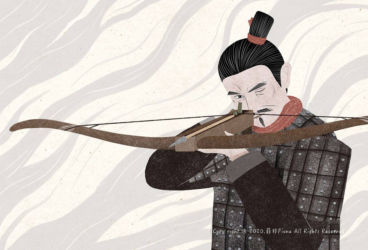 一组关于古代战争的插画