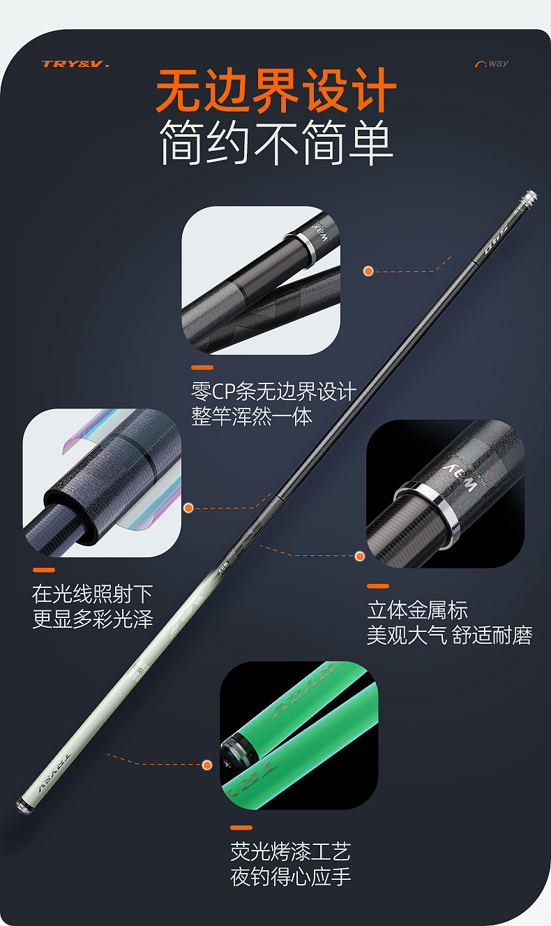钓鱼竿详情描述设计 渔具详情（图ZMjkwNzExMzY4） - 电商 - 站酷设计师sni2010原创素材 - 站酷ZCOOL